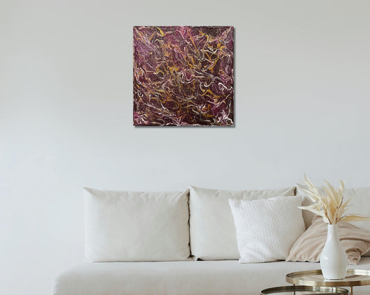 A04 - Lilac Dreams | 40 x 40 cm Original Acrylic Painting